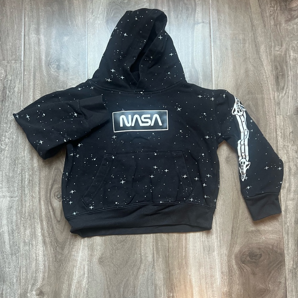 Eighty Eight Black NASA Kids Hoodie